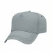 USA-made 5L Light Gray-Black Ripstop baseball cap, 3q view, manufactured in Newark NJ