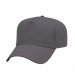 USA-made 5L Dark Gray Ripstop baseball cap, 3q view, manufactured in Newark NJ