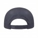 USA-made 5L Dark Gray Ripstop baseball cap, back view, manufactured in Newark NJ