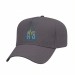 USA-made 5L Dark Gray Ripstop baseball cap, decorated view, manufactured in Newark NJ