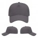 USA-made 5L Dark Gray Ripstop baseball cap, virtual view, manufactured in Newark NJ