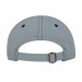 USA-made 5L Light Gray-Black Ripstop baseball cap, back view, manufactured in Newark NJ