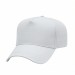 USA-made 5L White Ripstop baseball cap, 3q view, manufactured in Newark NJ