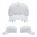 USA-made 5L White Ripstop baseball cap, virtual view, manufactured in Newark NJ