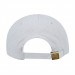 USA-made 5S White Ripstop baseball cap, back view, manufactured in Newark NJ