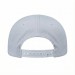 USA-made 5S White Ripstop baseball cap, back view, manufactured in Newark NJ