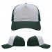 USA-made 5S White-Hunter Green Ripstop baseball cap, virtual view, manufactured in Newark NJ