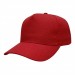 USA-made 5S Red Ripstop baseball cap, 3q view, manufactured in Newark NJ