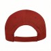 USA-made 5S Red Ripstop baseball cap, back view, manufactured in Newark NJ
