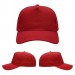 USA-made 5S Red Ripstop baseball cap, virtual view, manufactured in Newark NJ
