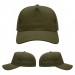 USA-made 5S Olive Ripstop baseball cap, virtual view, manufactured in Newark NJ