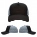 USA-made 5S Black-Light Gray Ripstop baseball cap, virtual view, manufactured in Newark NJ