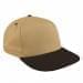 Khaki Low Crown 5 Panel-Black Visor, Eyelets