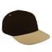 Black Low Crown 5 Panel-Khaki Visor, Eyelets