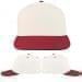 USA Made White-Red Low Crown 5 Panel Cap