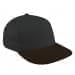 Dark Gray Low Crown 5 Panel-Black Visor, Eyelets