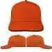 USA Made Orange-Black Low Crown 5 Panel Cap