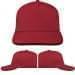 Red-Black Denim Snapback Skate Hat, Virtual Image