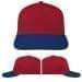 USA Made Red-Navy Low Crown 5 Panel Cap