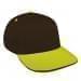 Black Low Crown 5 Panel-Safety Green Visor, Eyelets