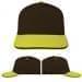 USA Made Black-Safety Green Low Crown 5 Panel Cap