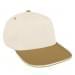 White Low Crown 5 Panel-Khaki Visor, Eyelets