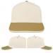 USA Made White-Khaki Low Crown 5 Panel Cap