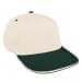 White Low Crown 5 Panel-Hunter Green Visor, Eyelets