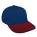 Navy Low Crown 5 Panel-Red Visor, Eyelets