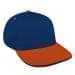 Navy Low Crown 5 Panel-Orange Visor, Eyelets