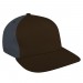 Black-Dark Gray Brushed Velcro Skate Cap 3Q Image