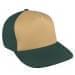 Khaki Low Crown 5 Panel-Hunter Green Back Half, Visor
