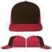 USA Made Black-Red Low Crown 5 Panel Cap