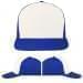 USA Made White-Royal Blue Low Crown 5 Panel Cap