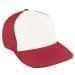 White Low Crown 5 Panel-Red Back Half, Visor