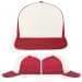 USA Made White-Red Low Crown 5 Panel Cap