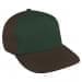 Hunter Green Low Crown 5 Panel-Black Back Half, Visor