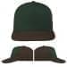 USA Made Hunter Green-Black Low Crown 5 Panel Cap