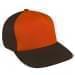Blaze Orange Low Crown 5 Panel-Black Back Half, Visor