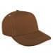 Brown Low Crown 5 Panel-White Stitching, Eyelets