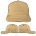 USA Made Khaki-Burgundy Low Crown 5 Panel Cap