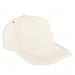 White Low Crown 5 Panel-Khaki Stitching, Eyelets