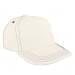 White Low Crown 5 Panel-Hunter Green Stitching, Eyelets