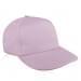 Pink Low Crown 5 Panel-White Stitching, Eyelets