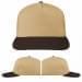 USA Made Khaki-Black Low Crown 5 Panel Cap
