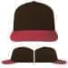 USA Made Black-Red Low Crown 5 Panel Cap