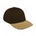 Black Low Crown 5 Panel-Khaki Button, Visor