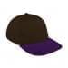 Black Low Crown 5 Panel-Purple Button, Visor