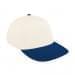 White Low Crown 5 Panel-Navy Button, Visor