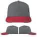 USA Made Light Gray-Red Low Crown 5 Panel Cap